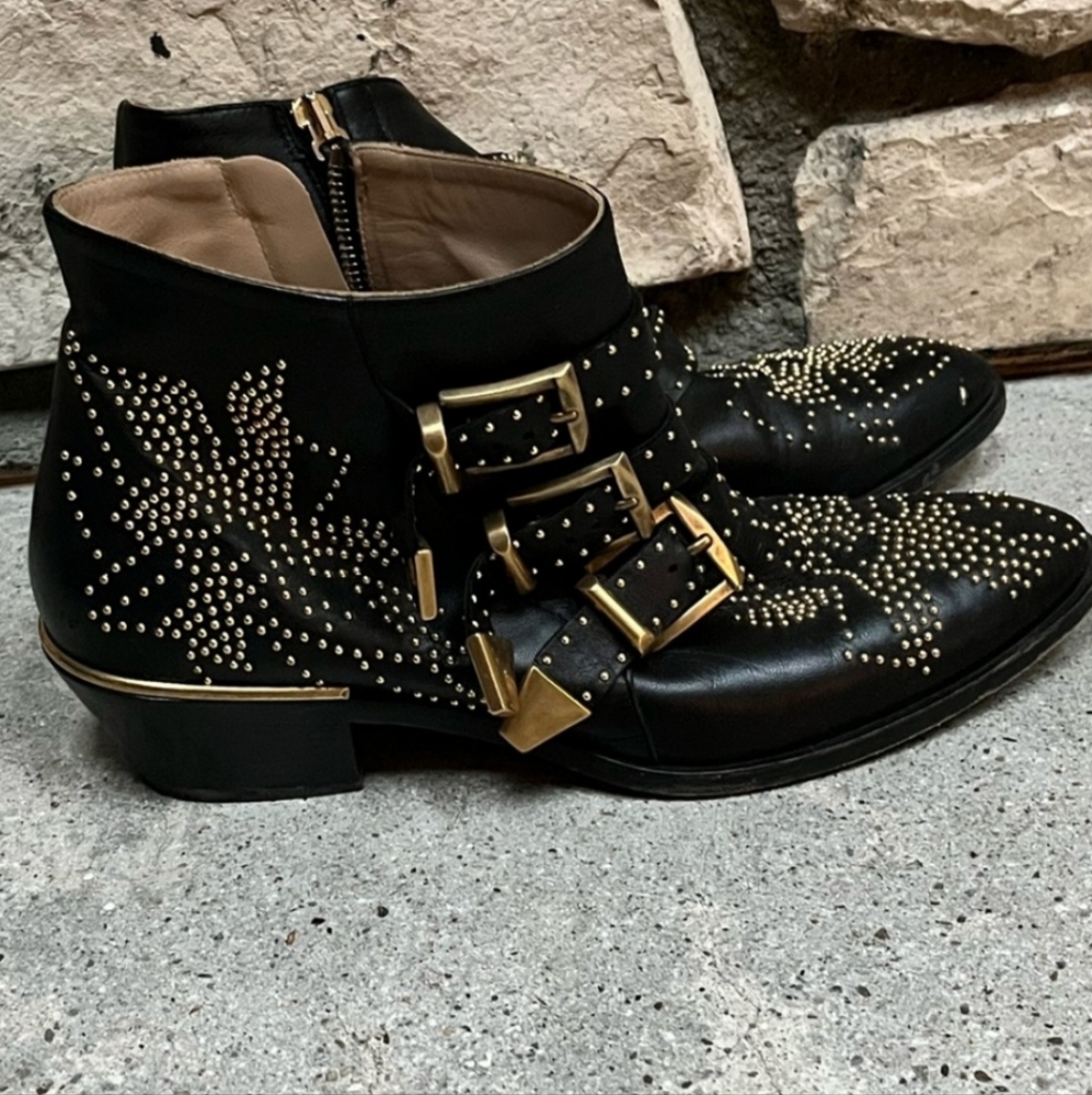 CHLOE Sussana Studded Ankle Boots
